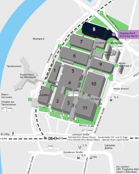 Hallenplan Messe Köln Deutz